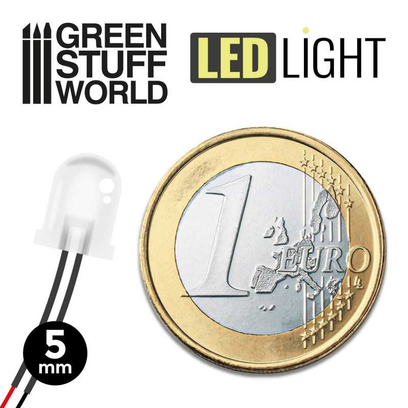 GREEN STUFF WORLD Warm White LED Lights - 5mm