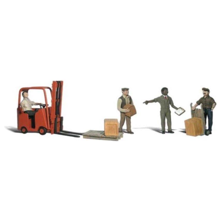 WOODLAND SCENICS HO Workers with Forklift