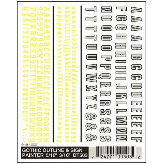 WOODLAND SCENICS Gothic Outline & Sign Painter