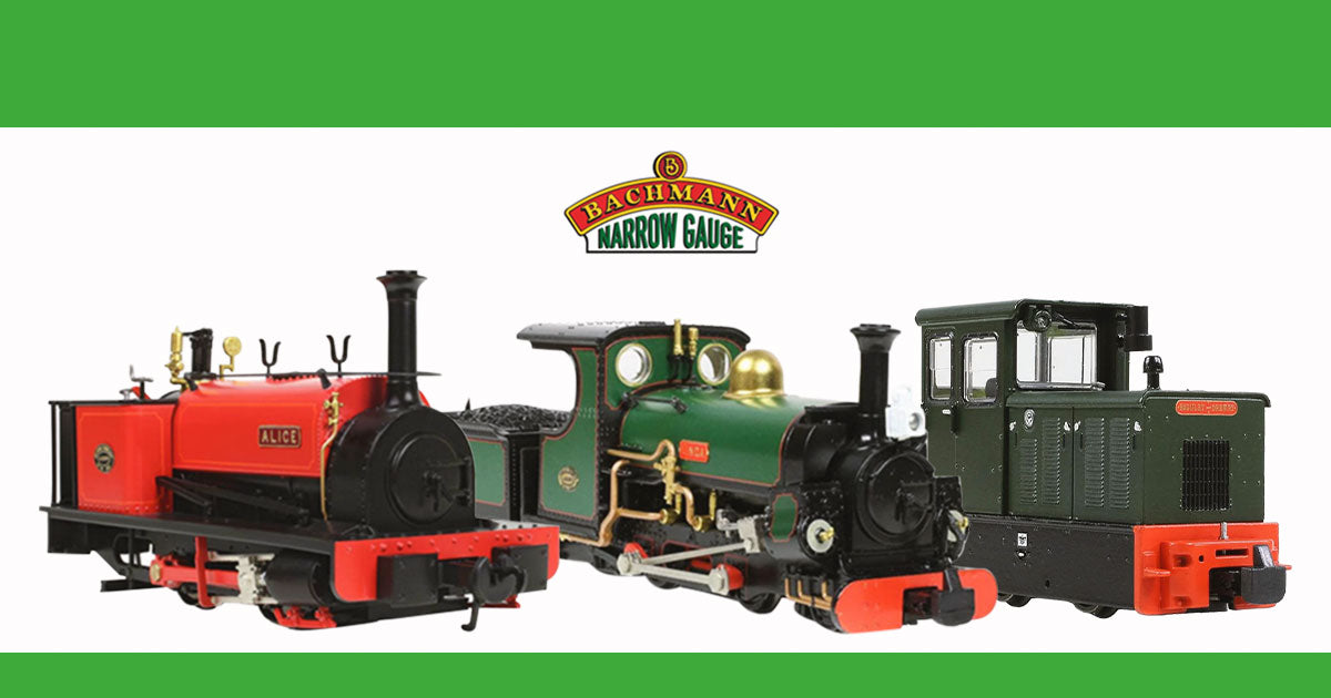 Bachmann Narrow Gauge Highlights: New Hunslet & Baguley-Drewry Locos Now at Hearns Hobbies