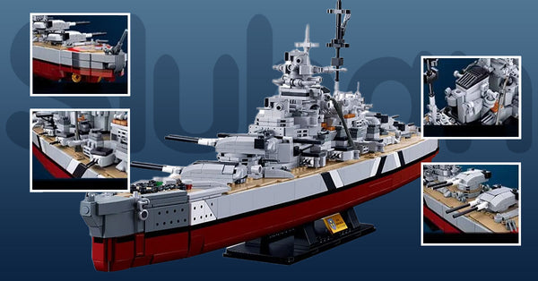 SLUBAN Model Bricks Bismarck Battleship - Building Series