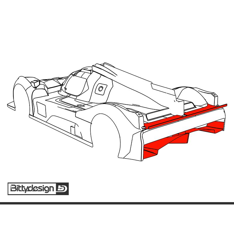 BITTYDESIGN Aesthetic kit for 499T LMH body, include driver+helmet/light buckets/rear diffuser