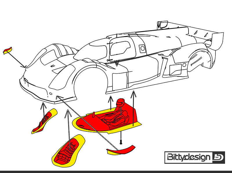 BITTYDESIGN Aesthetic kit for GLH-007 LMH body