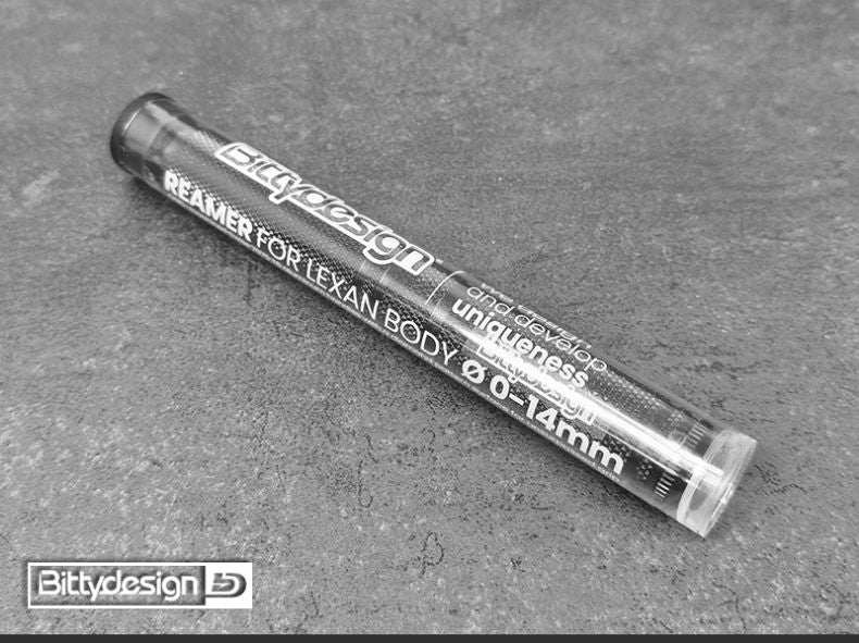 BITTYDESIGN Reamer for Lexan body Ø 0-14mm + Alu cover