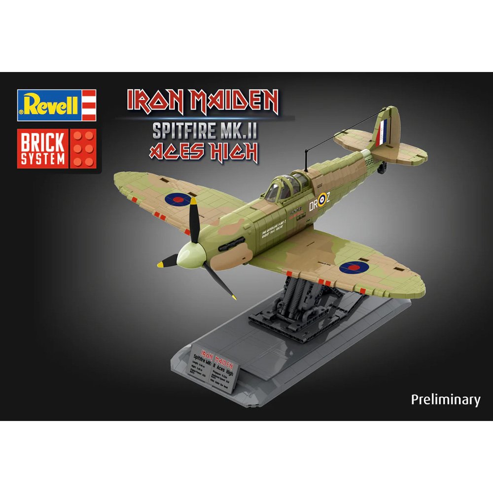 REVELL 1/18 Iron Maiden Spitfire MK.II Aces High-Brick System
