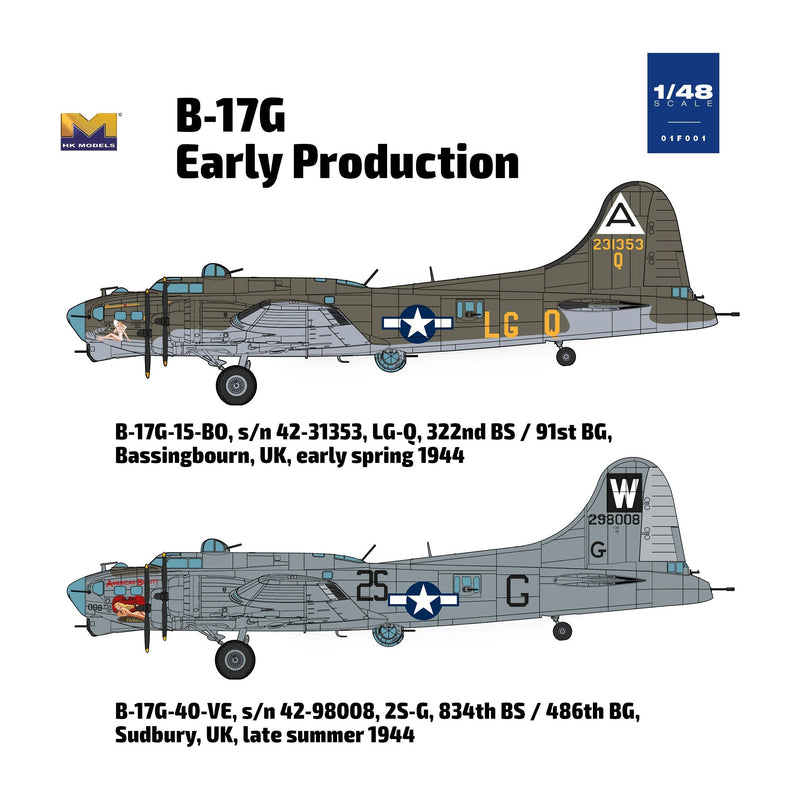 HONG KONG MODELS 1/48 B-17G Flying Fortress Early Production