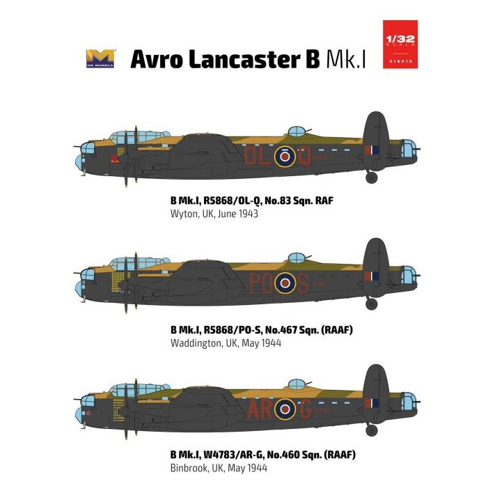 HONG KONG MODELS 1/32 Lancaster B Mk.I