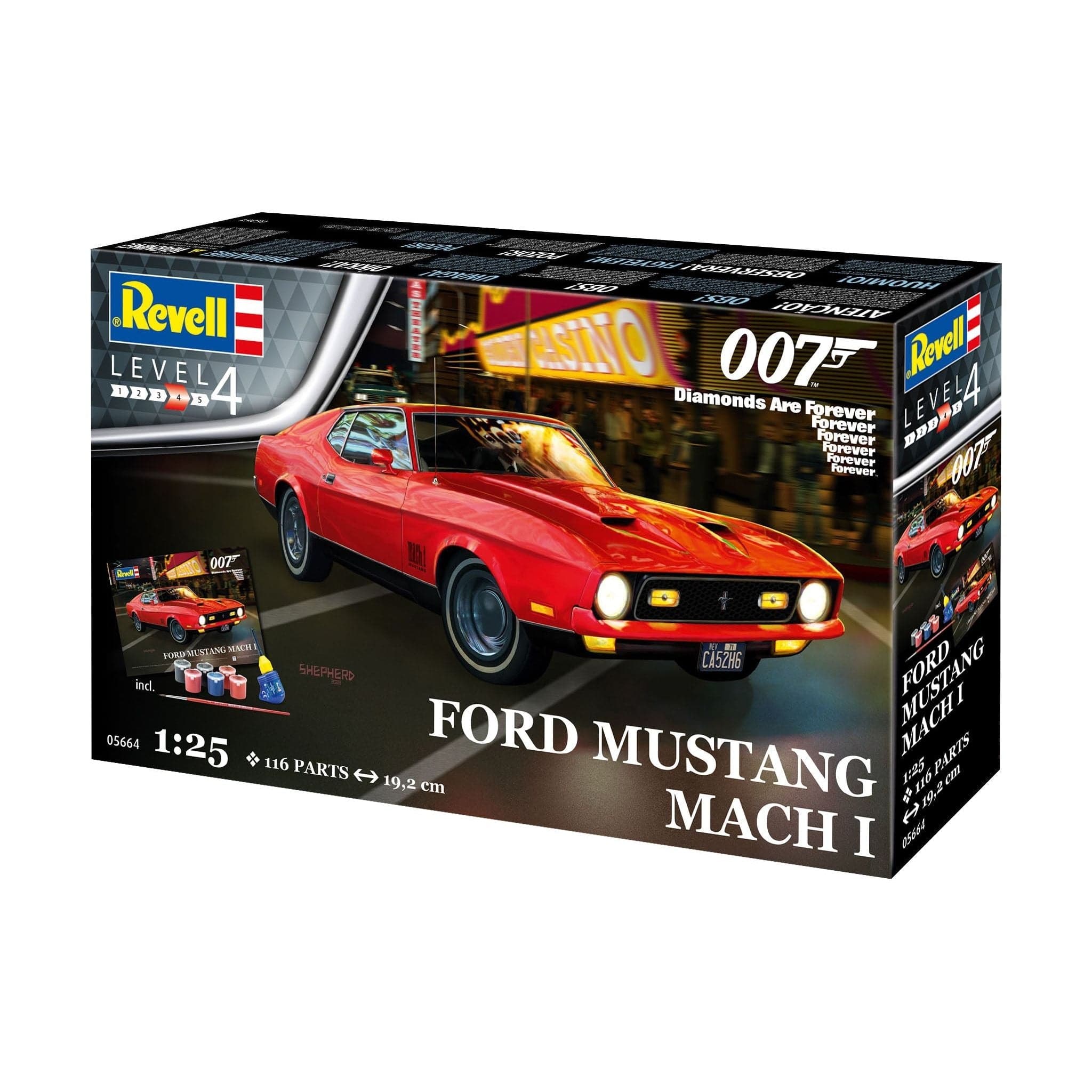 REVELL 1/24 007 James Bond Ford Mustang "Diamonds Are Forever"