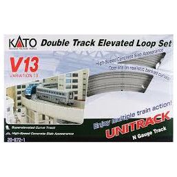KATO N Unitrack Double Track Elevated Loop Set V13