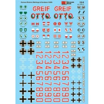 MICRO SCALE Armor Details 1/35 Armor Decals - German Armor WWII Markings & Numbers