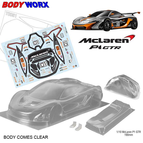 BODYWORX Clear Body McLaren P1 GTR 1/10th 190mm