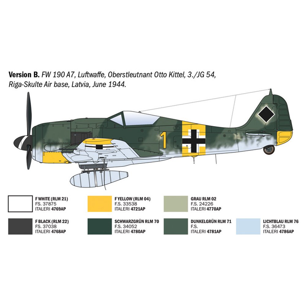 ITALERI 1/72 Fw 190 A-8/F Aces-Super Decal Sheet