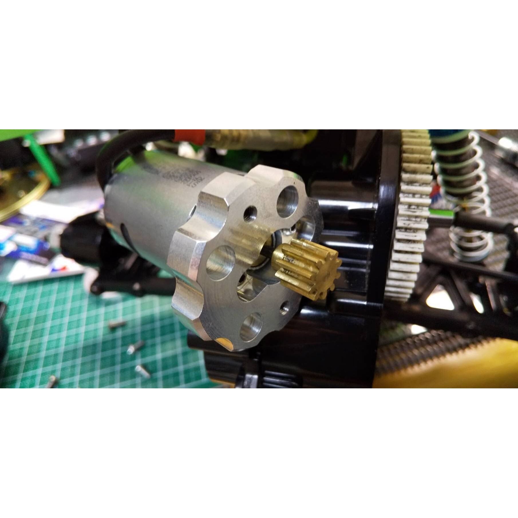 PINE BEACH 380 Motor Adapter for DT02/03/04 Hornet Evo RC10 Vintage Series (PBRW-002B) Silver