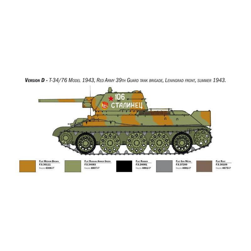 ITALERI 1/35 T-34/76 Model 1943 (Premium Edition)