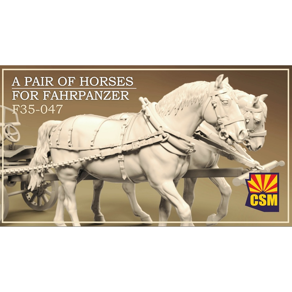 COPPER STATE MODELS 1/35 A Pair of Horses for Fahrpanzer