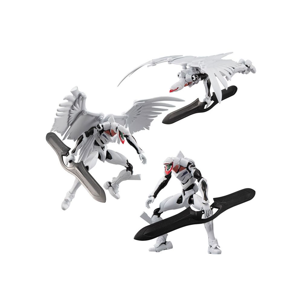 BANDAI EVA-FRAME-EX: EVANGELION ~ 3 EVANGELION MASS PRODUCTION MODEL SET W/O GUM (RE-OFFER)