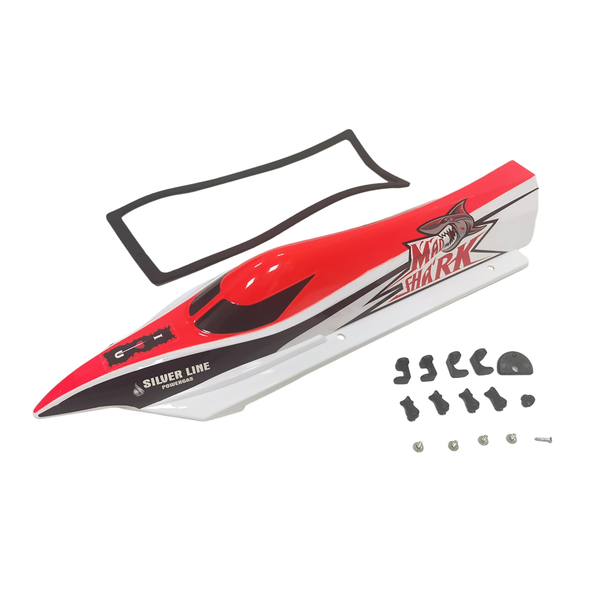 JOYSWAY Mad Shark Deck (Red) & Water Proof Gasket with Plastic Lock Set