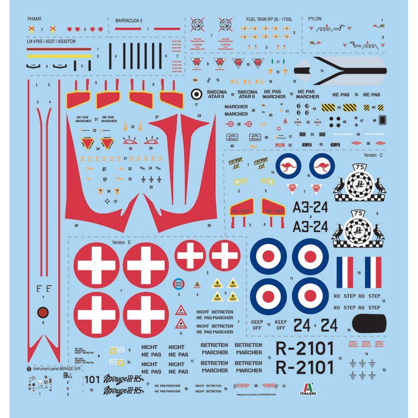 ITALERI 1/32 Mirage III E/R Aust.Decals