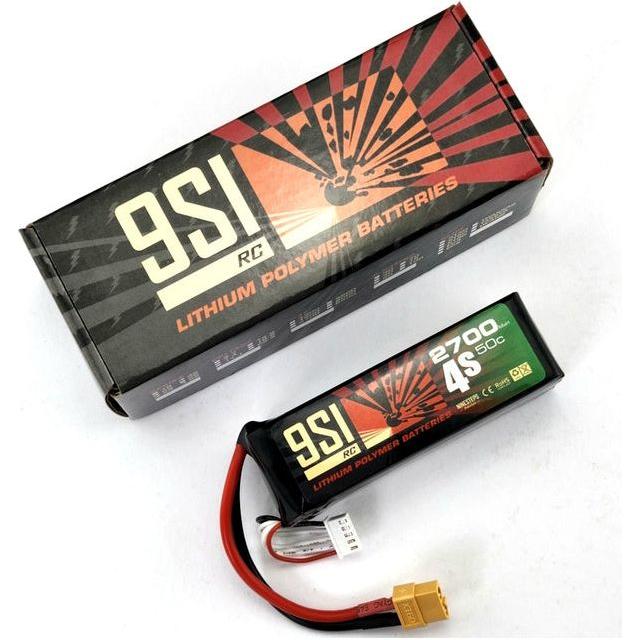 NINESTEPS 2700mAh 14.8V  50C 4 Cell LiPo Battery Soft Case (XT60 Plug)