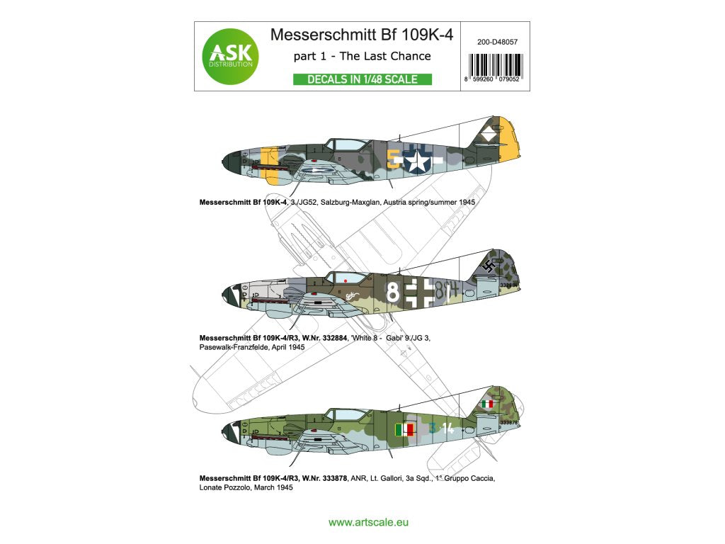ASK 1/48 Messerschmitt Bf 109K-4 part 1 - "The last chance", captured birds