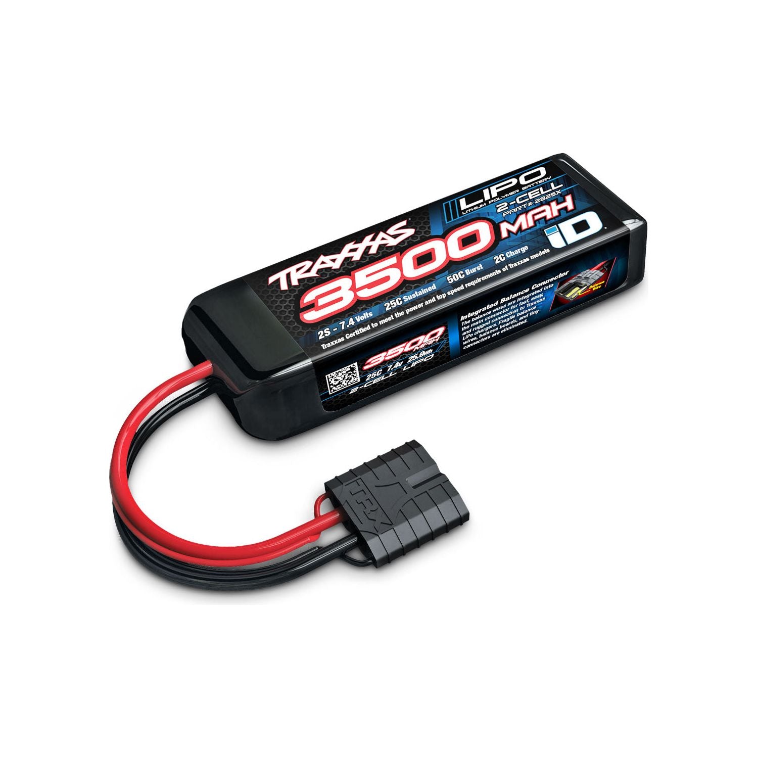 TRAXXAS 3500mah 7.4v 25c lipo battery with ID plug
