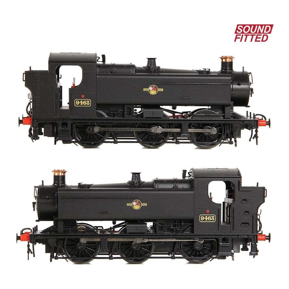 BRANCHLINE OO GWR 94XX Pannier Tank 9463 BR Black (Late Crest) Sound Fitted