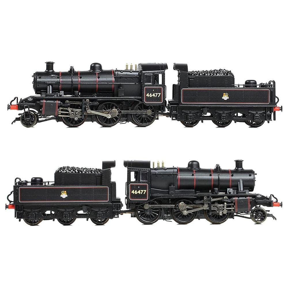 GRAHAM FARISH N LMS Ivatt 2MT 46477 BR Lined Black (Early Emblem)