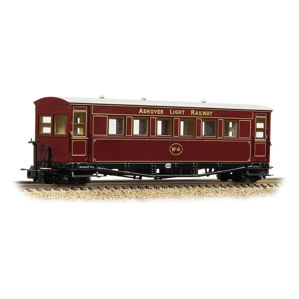 BACHMANN NARROW GAUGE OO9 #4 Gloucester Bogie Coach Ashover L.R. Crimson No.4