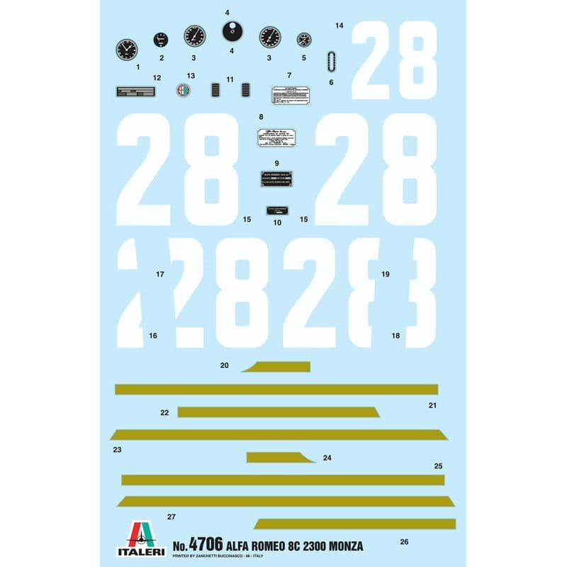ITALERI 1/12 Alfa Romeo 8C 2300 Monza Tazio Nuvolari Driver