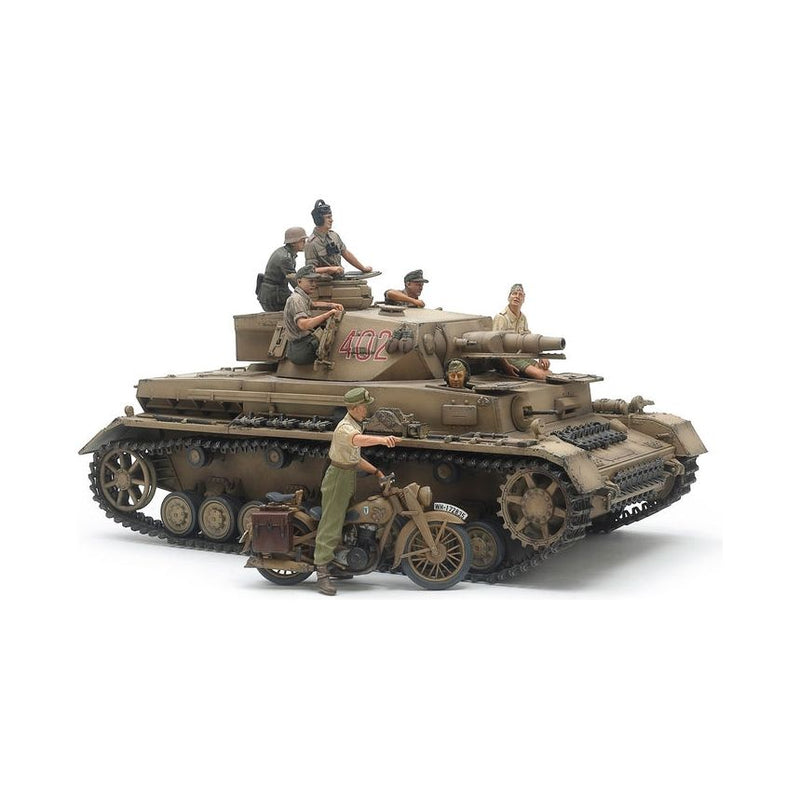 TAMIYA 1/35 Panzerkampfwagen IV Ausf.F & Motorcycle North Africa