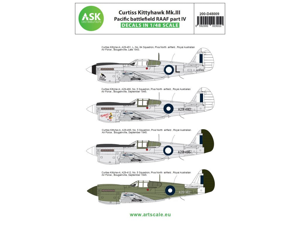 ASK 1/48 Curtiss Kittyhawk Mk.III Pacific battlefield RAAF part IV