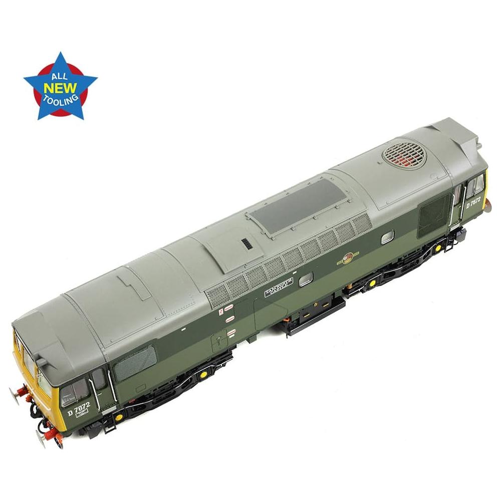 BRANCHLINE Class 25/3 D7672 'Tamworth Castle' BR Two-Tone Green (Full Yell. Ends)