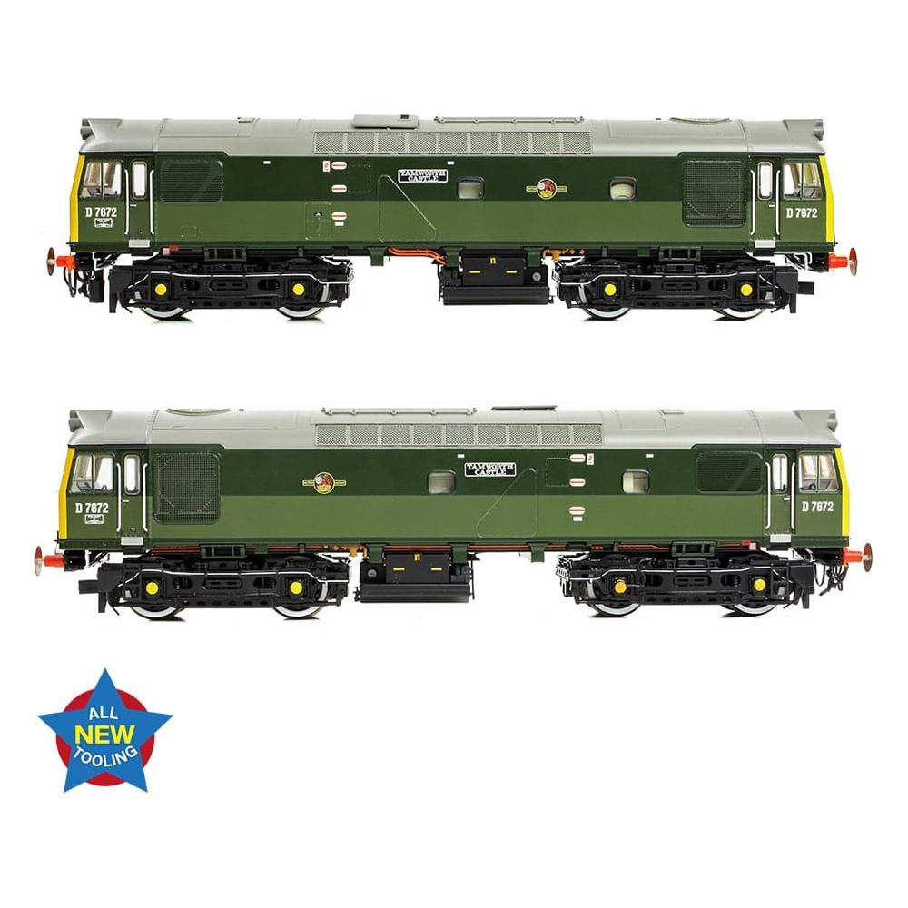 BRANCHLINE Class 25/3 D7672 'Tamworth Castle' BR Two-Tone Green (Full Yell. Ends)