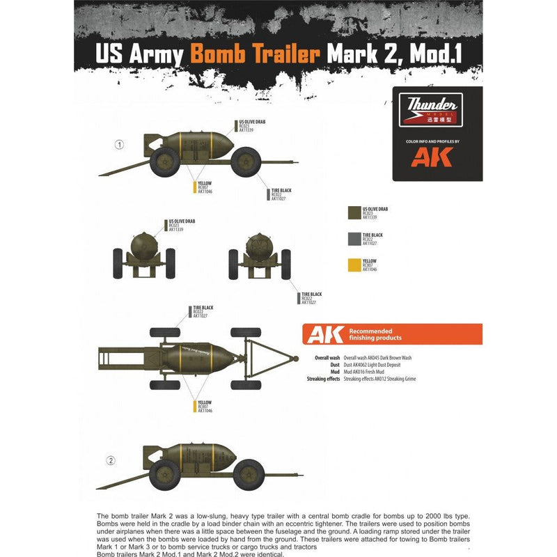 THUNDER MODEL 1/32 US Army Bomb Trailer Mk.II