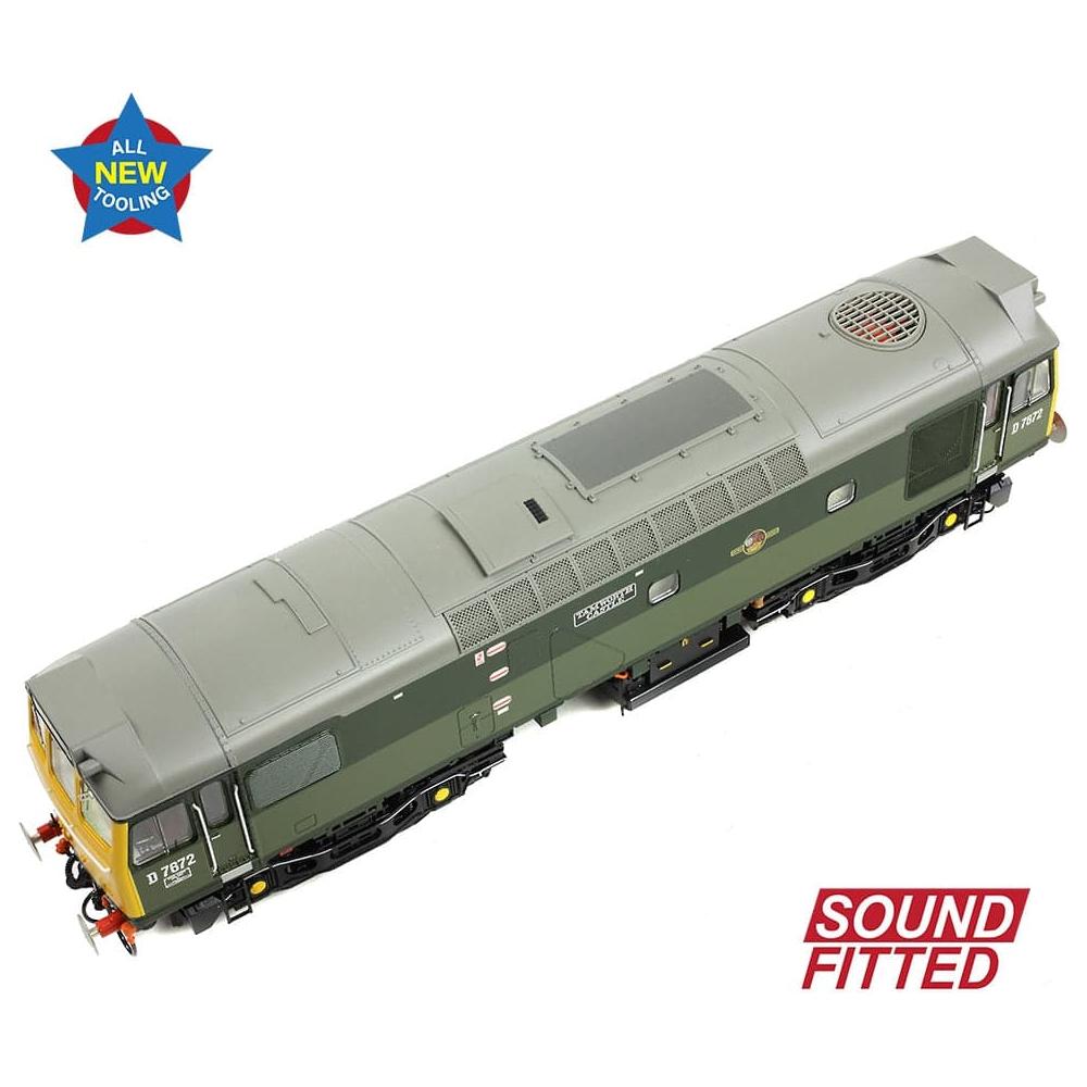 BRANCHLINE Class 25/3 D7672 'Tamworth Castle' BR Two-Tone Green (Full Yell. Ends)