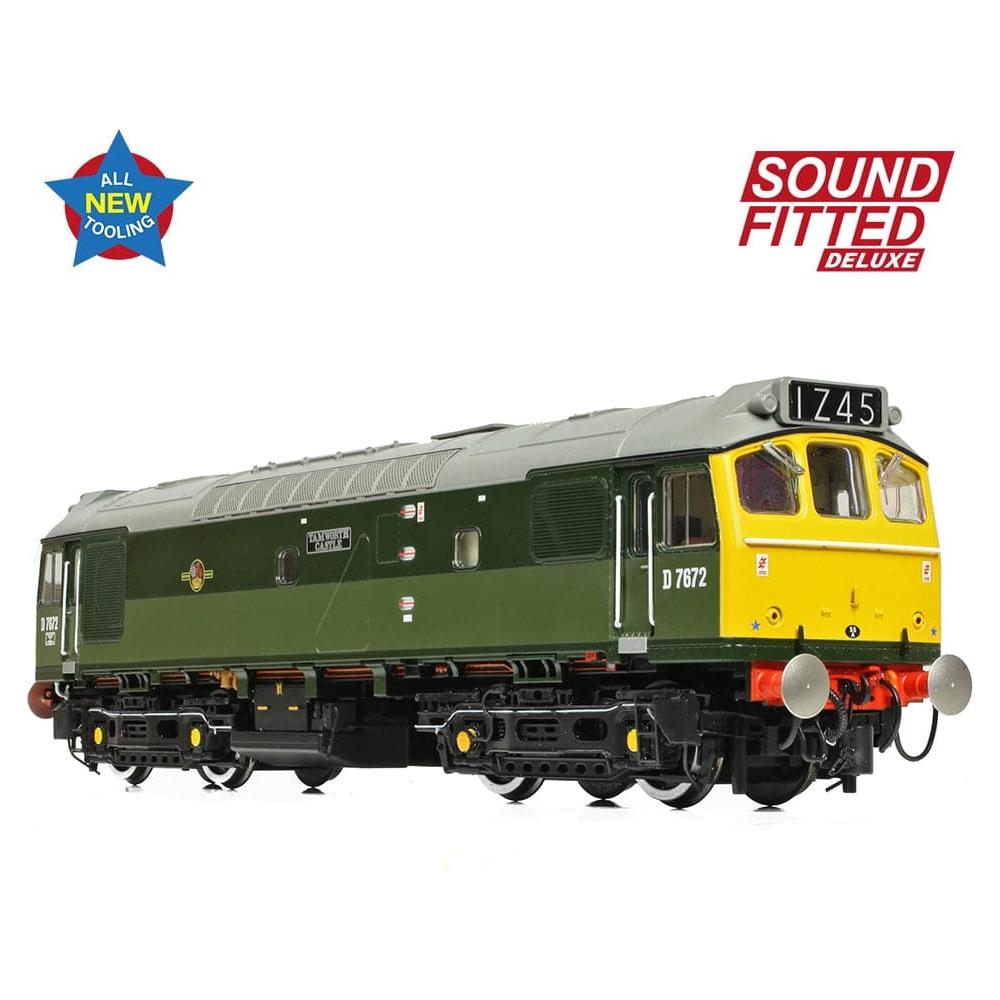BRANCHLINE Class 25/3 D7672 'Tamworth Castle' BR Two-Tone Green (Full Yell. Ends)