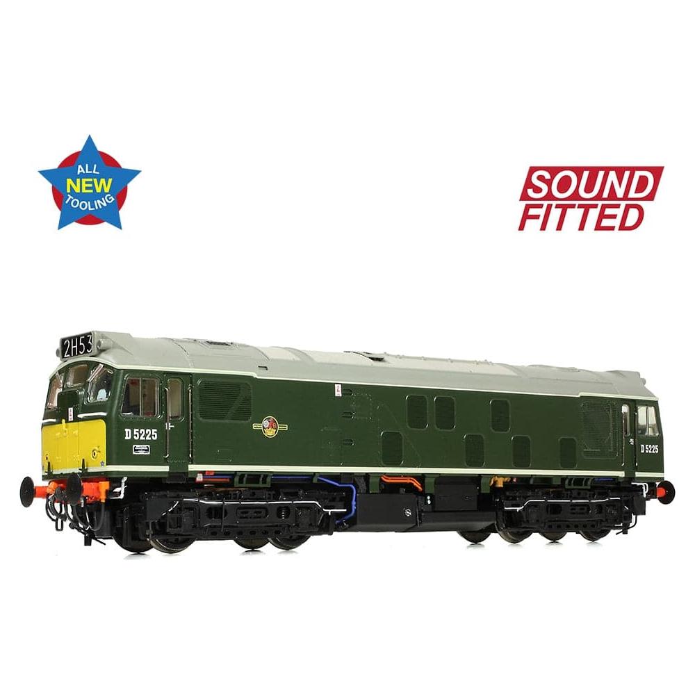 BRANCHLINE Class 25/1 D5225 BR Green (Small Yellow Panels)