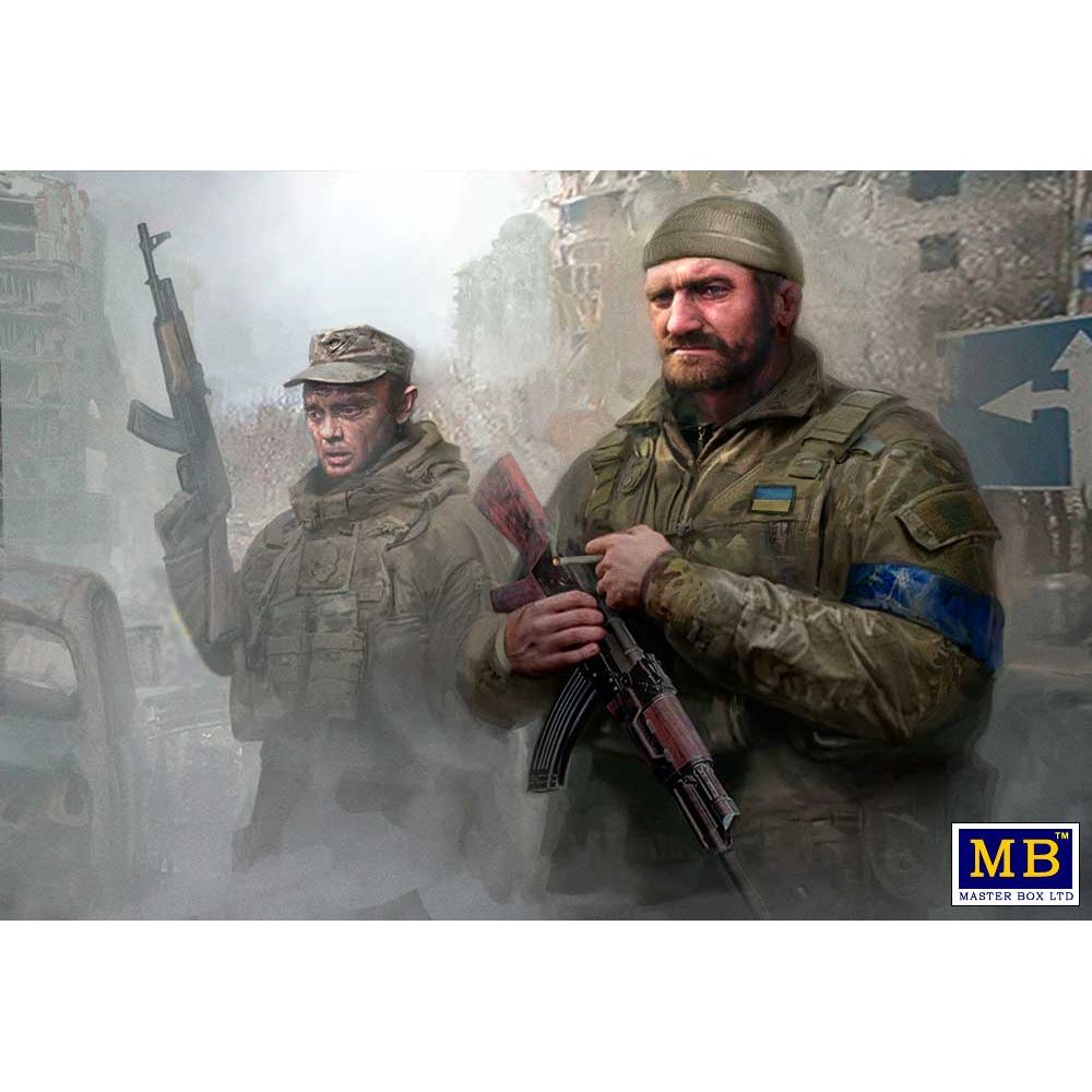 MASTER BOX Russian-Ukrainian War series, Kit ? 4. Territorial Defence Forces of Ukraine. Bucha clean-up from russian marauders and rapists, April 2022"
