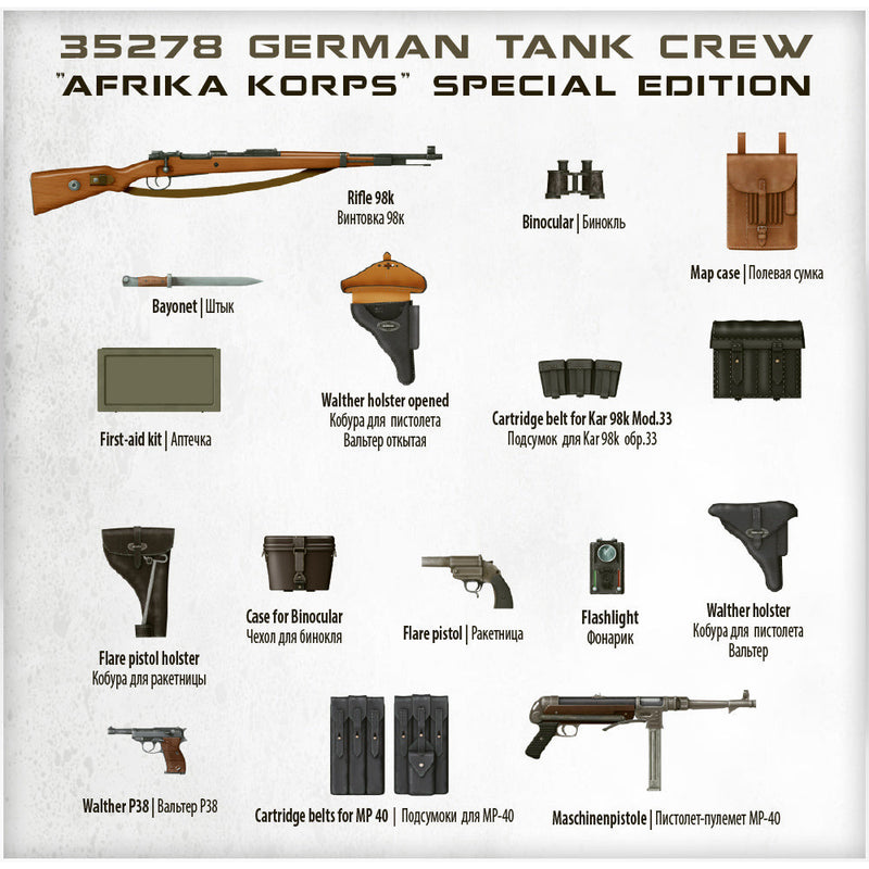 MINIART 1/35 German Tank Crew.”Afrika Korps”. Special Edition
