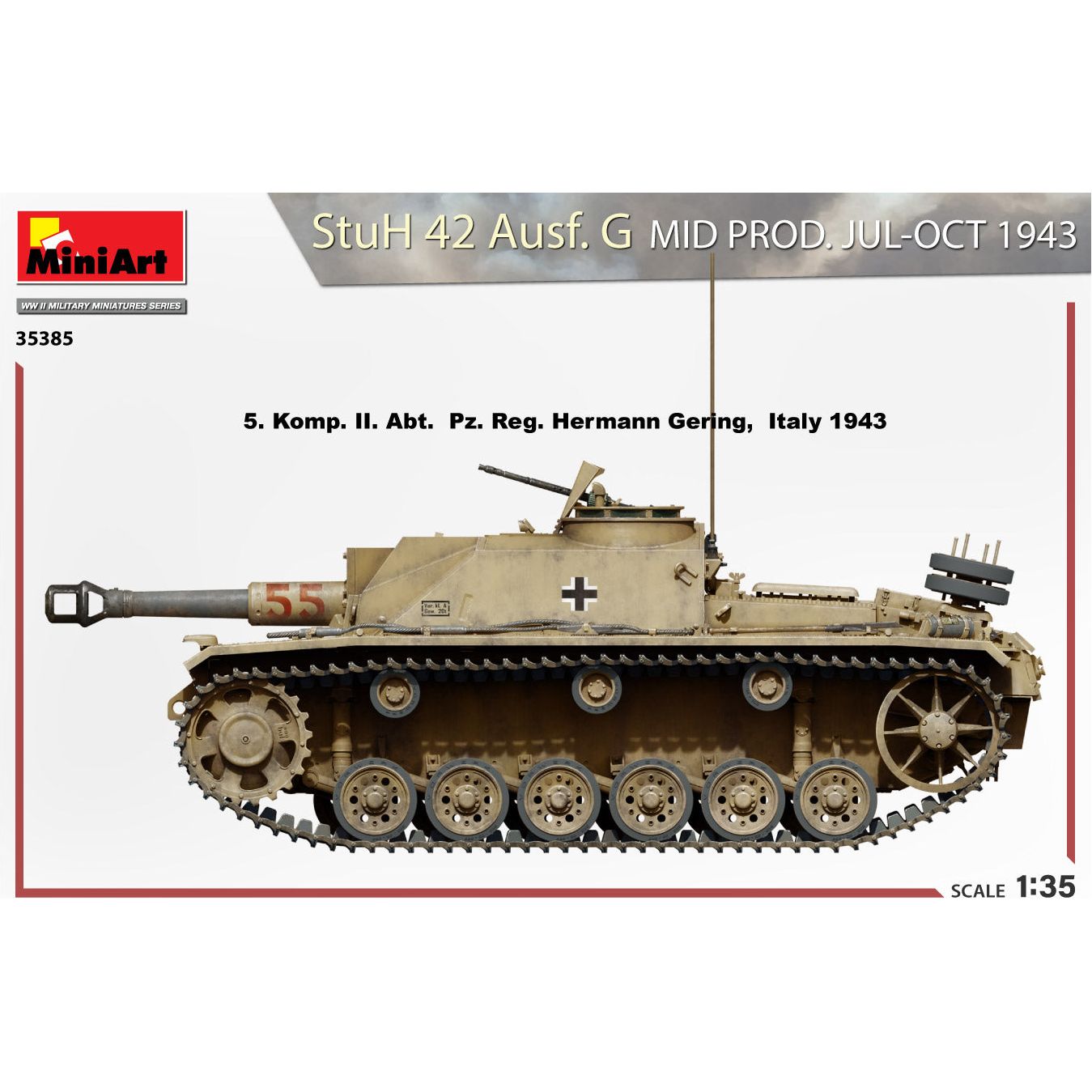 MINIART 1/35 StuH 42 Ausf. G Mid Prod. Jul-Oct 1943