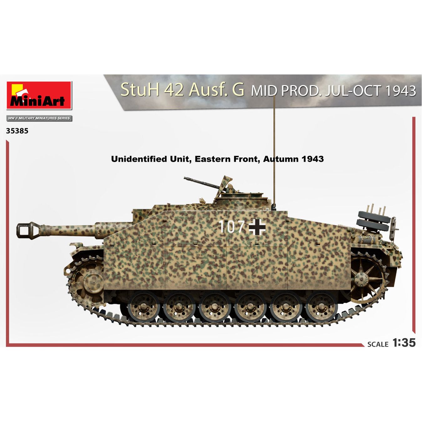 MINIART 1/35 StuH 42 Ausf. G Mid Prod. Jul-Oct 1943