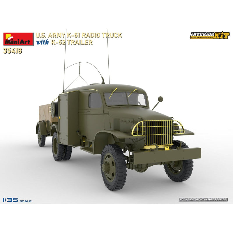MINIART 1/35 US Army K-51 Radio Truck with K-52 Trailer Interior Kit