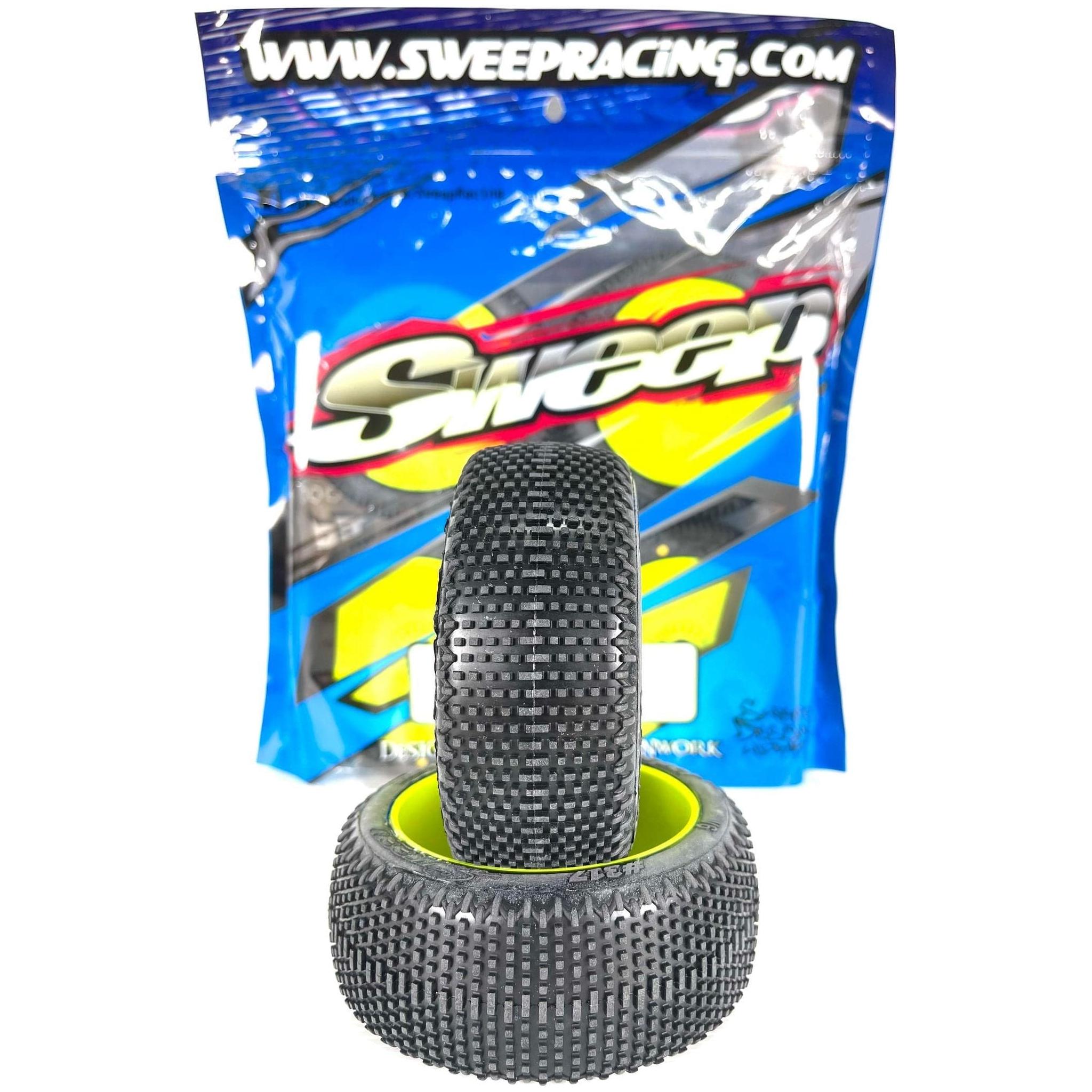 SWEEP Sweeper Silver (Soft) Pre-Glued Tyres/Yellow Wheels 4pcs