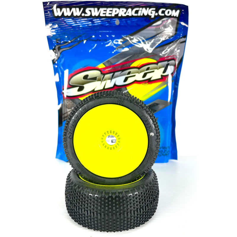 SWEEP Sweeper Silver (Soft) Pre-Glued Tyres/Yellow Wheels 4pcs