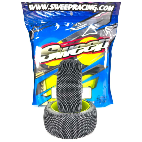 SWEEP Nanobite Silver (Soft) Pre-Glued Tyres/Yellow Wheels 4pcs