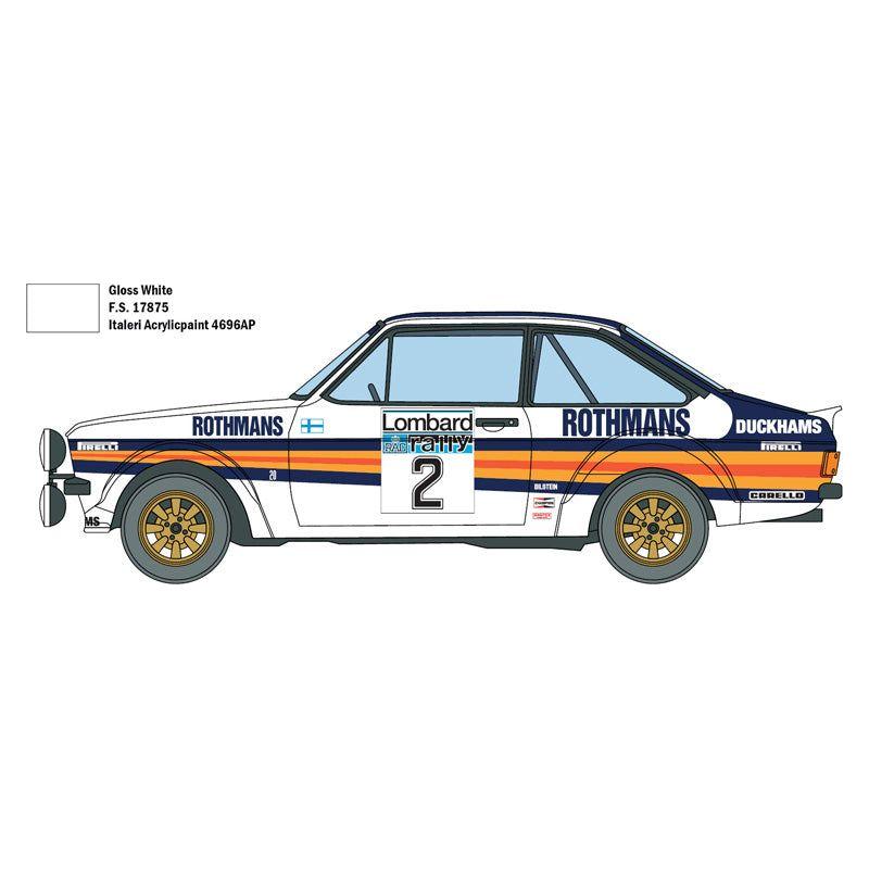 ITALERI 1/24 Ford Escort RS1800 Mk.II Lombard RAC Rally