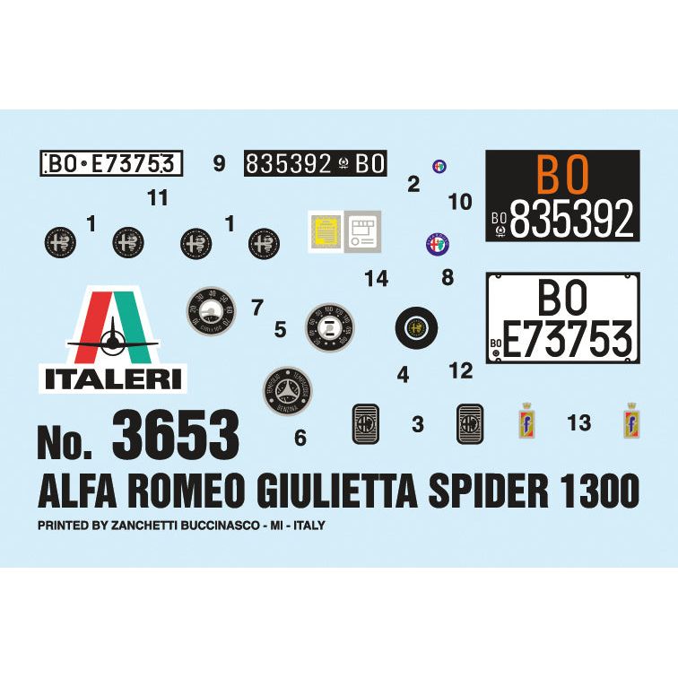 ITALERI 1/24 Alfa Romeo Giulietta Spider 1300