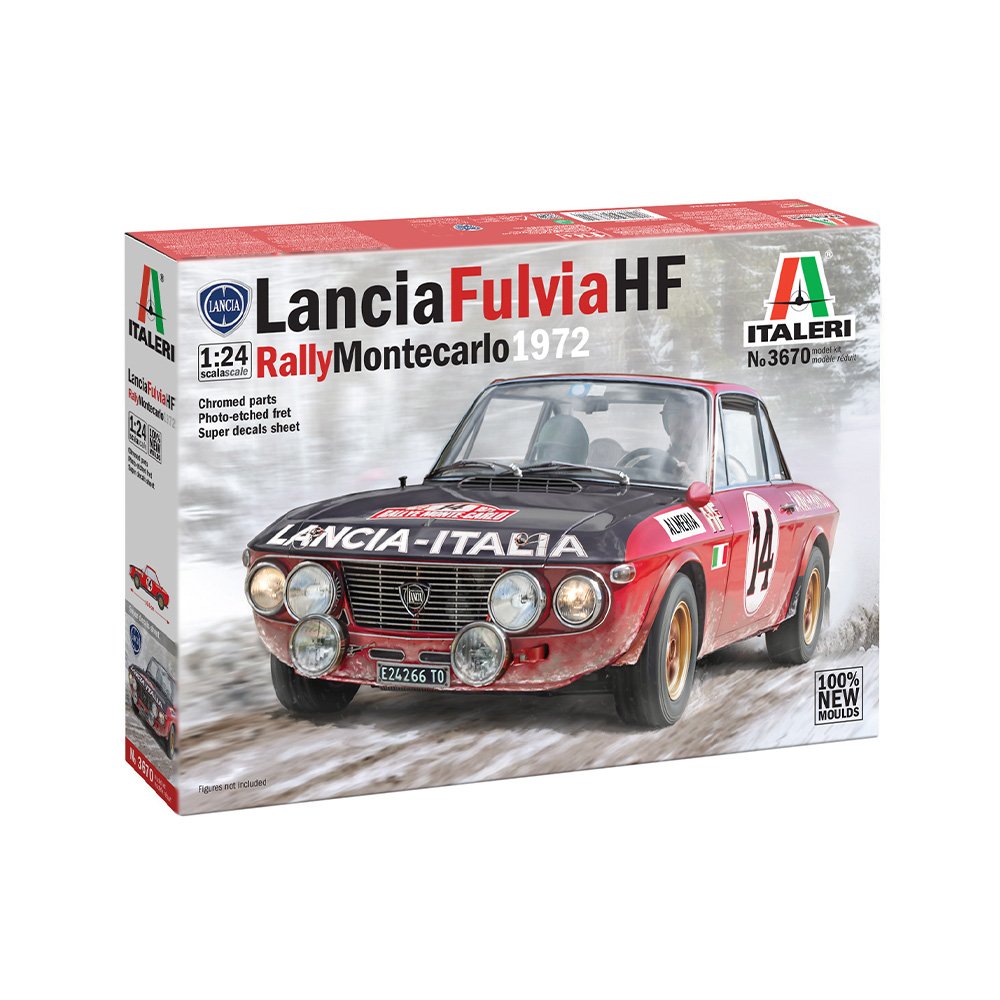 ITALERI 1/24 Lancia Fulvia HF Rally Monte Carlo 1972-100% New Moulds, Super Decal Sheet