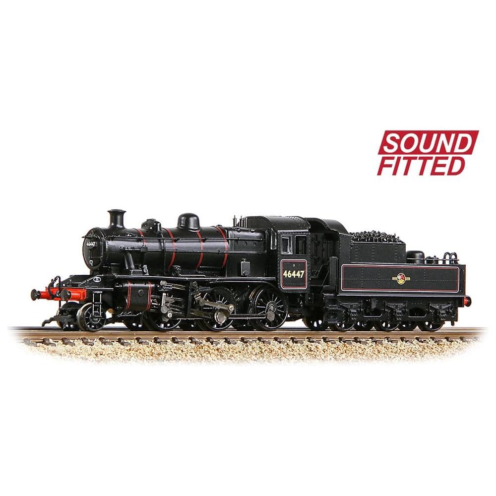 GRAHAM FARISH N Ivatt 2MT 46447 BR Lined Black (Late Crest) DCC Sound Fitted