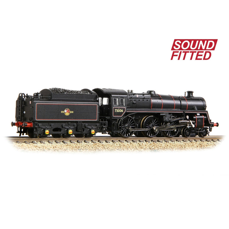 GRAHAM FARISH N BR Standard 5MT with BR1 Tender 73006 BR Lined Black (Late Crest) DCC Sound Fitted